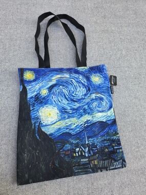RainCaper Starry Night Tote Bag Van Gogh Art Print Snap Closure NWT